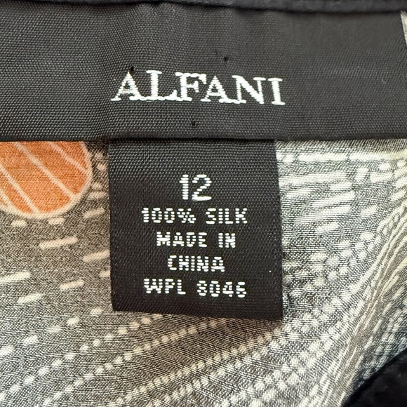 Alfani 100% Silk Floral Tunic Top - Picture 6 of 9